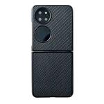 For Huawei P50 Pocket Weave Texture PC Phone Case(Black)