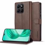 For Honor X8b LC.IMEEKE Calf Texture Leather Phone Case(Coffee)