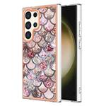 For Samsung Galaxy S24 Ultra 5G Electroplating IMD TPU Phone Case(Pink Scales)