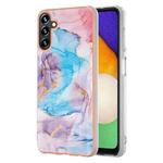 For Samsung Galaxy A35 5G Electroplating IMD TPU Phone Case(Blue Marble)