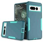 For Google Pixel 7 Pro 2 in 1 Magnetic PC + TPU Phone Case(Blue+Blue Green)