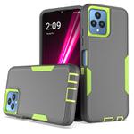 For T-Mobile REVVL 6 2 in 1 Magnetic PC + TPU Phone Case(Gray+Fluorescent Green)