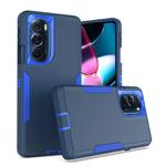 For Motorola Edge+ 2022 2 in 1 Magnetic PC + TPU Phone Case(Royal Blue+Dark Blue)