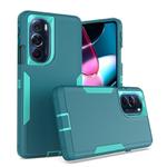 For Motorola Edge+ 2022 2 in 1 Magnetic PC + TPU Phone Case(Blue+Blue Green)