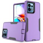 For Motorola Edge+ 2023 2 in 1 Magnetic PC + TPU Phone Case(Purple+Black)
