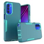 For Motorola Moto G Stylus 5G 2022 2 in 1 Magnetic PC + TPU Phone Case(Blue+Blue Green)