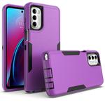 For Motorola Moto G Stylus 2022 4G 2 in 1 Magnetic PC + TPU Phone Case(Purple+Black)