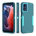 For Motorola Moto G Play 4G 2024 2 in 1 Magnetic PC + TPU Phone Case(Blue+Blue Green)