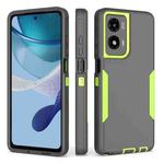 For Motorola Moto G Stylus 5G 2024 2 in 1 Magnetic PC + TPU Phone Case(Gray+Fluorescent Green)