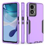For Motorola Moto G Stylus 5G 2024 2 in 1 Magnetic PC + TPU Phone Case(Purple+Black)