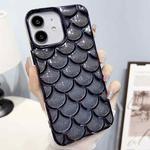 For iPhone 11 Mermaid Scale Electroplated Glitter Paper Phone Case(Black)