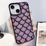 For iPhone 13 Mermaid Scale Electroplated Glitter Paper Phone Case(Purple)