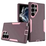 For Samsung Galaxy S23 Ultra 5G 2 in 1 Magnetic PC + TPU Phone Case(Purple Red+Pink)
