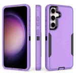 For Samsung Galaxy S24+ 5G 2 in 1 Magnetic PC + TPU Phone Case(Purple+Black)