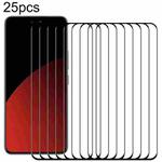 For Xiaomi Civi 4 Pro / 14 Civi 25pcs 9H HD 3D Curved Edge Tempered Glass Film(Black)