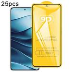 For Xiaomi Redmi Note 14 4G 25pcs 9D Full Glue Screen Tempered Glass Film