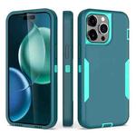 For iPhone 15 Pro Max 2 in 1 Magnetic PC + TPU Phone Case(Blue+Blue Green)