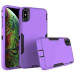 For iPhone XS Max 2 in 1 Magnetic PC + TPU Phone Case(Purple+Black)