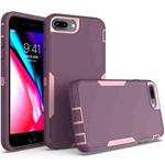 For iPhone 6 Plus / 7 Plus / 8 Plus 2 in 1 Magnetic PC + TPU Phone Case(Purple Red+Pink)