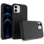 For iPhone 12 2 in 1 Magnetic PC + TPU Phone Case(Black)