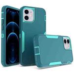 For iPhone 12 2 in 1 Magnetic PC + TPU Phone Case(Blue+Blue Green)