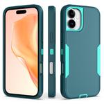 For iPhone 16 Plus 2 in 1 Magnetic PC + TPU Phone Case(Blue+Blue Green)