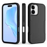 For iPhone 16 2 in 1 Magnetic PC + TPU Phone Case(Black)