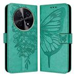 For Huawei Nova 12i 4G Global Embossed Butterfly Leather Phone Case(Green)
