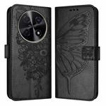 For Huawei Nova 12i 4G Global Embossed Butterfly Leather Phone Case(Black)