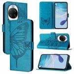 For Huawei nova 14 Ultra 5G Embossed Butterfly Leather Phone Case(Blue)