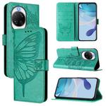 For Huawei nova 14 Pro 5G Embossed Butterfly Leather Phone Case(Green)