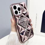 For iPhone 14 Pro Diamond Electroplated Glitter Paper Phone Case(Pink)