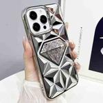 For iPhone 14 Pro Diamond Electroplated Glitter Paper Phone Case(Silver)
