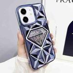 For iPhone 11 Diamond Electroplated Glitter Paper Phone Case(Blue)