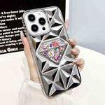For iPhone 12 Pro Max Diamond Electroplated Diamond Paper Phone Case(Silver)