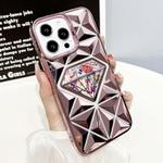 For iPhone 12 Pro Max Diamond Electroplated Diamond Paper Phone Case(Pink)