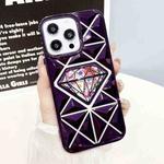 For iPhone 12 Pro Diamond Electroplated Diamond Paper Phone Case(Purple)