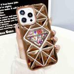 For iPhone 12 Pro Diamond Electroplated Diamond Paper Phone Case(Gold)