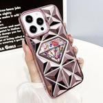 For iPhone 11 Pro Max Diamond Electroplated Diamond Paper Phone Case(Pink)
