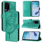 For Honor GT Embossed Butterfly Leather Phone Case(Green)