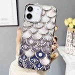 For iPhone 11 Mermaid Scale Electroplated Laser Carving Phone Case(Silver)