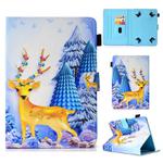For 7 inch Universal Colored Drawing Stitching Leather Tablet Case(Sika Deer)