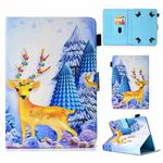 For 8 inch Universal Colored Drawing Stitching Leather Tablet Case(Sika Deer)