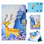 For 10 inch Universal Colored Drawing Stitching Leather Tablet Case(Sika Deer)