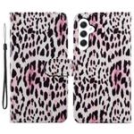 For Samsung Galaxy A05s Painted Pattern Horizontal Flip Leather Phone Case(Leopard)