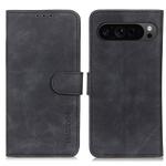 For Google Pixel 10 Pro / 9 Pro KHAZNEH Retro Texture Flip Leather Phone Case(Black)