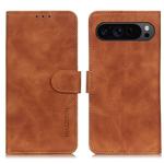 For Google Pixel 10 Pro / 9 Pro KHAZNEH Retro Texture Flip Leather Phone Case(Brown)