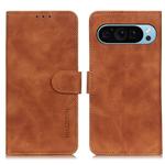 For Google Pixel 10 / 9 KHAZNEH Retro Texture Flip Leather Phone Case(Brown)
