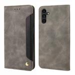 For Samsung Galaxy A05s Skin Feel Splicing Leather Phone Case(Grey)