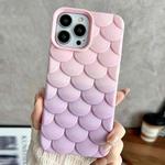 For iPhone 12 Pro Gradient Mermaid Scale Skin Feel Phone Case(Purple Pink)